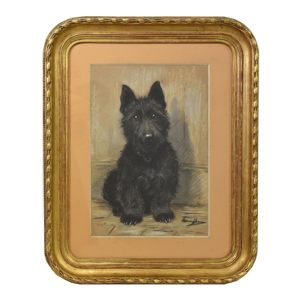 QA526 1 antique oil painting dogs portraits painting xx century.jpg